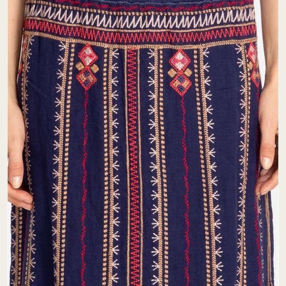 Rare Beautiful Johnny Was FREDERIQUE SIDE SLIT MAXI SKIRT - Picture 5 of 13